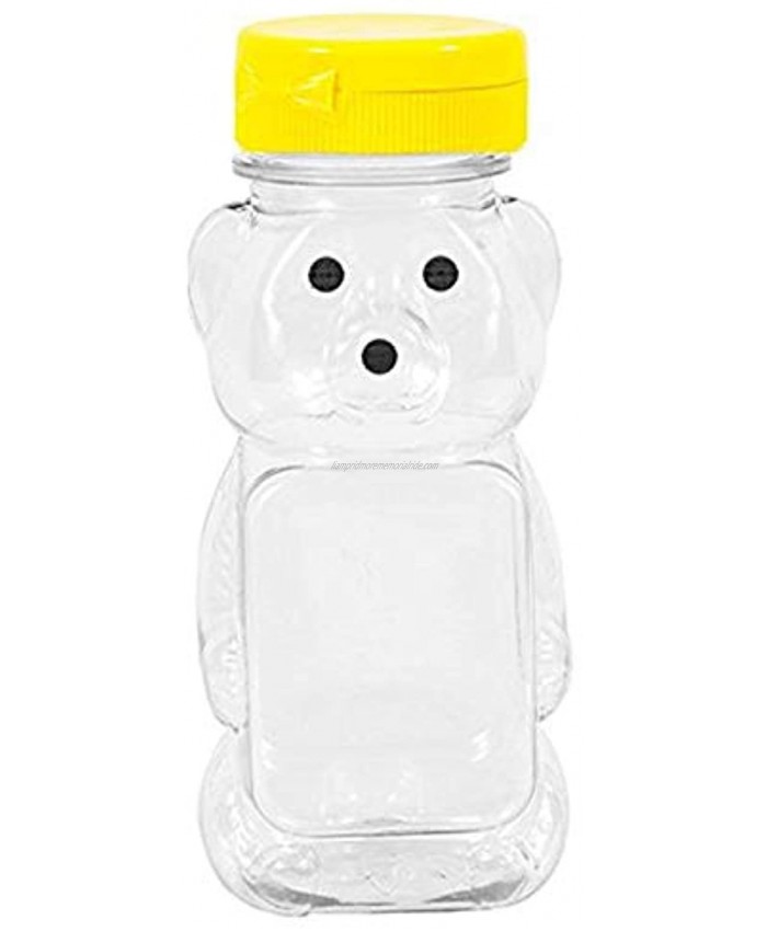 8 oz Honey bear with Flip Top Lid Plastic Squeeze Bear Wedding Party Favors 6 yellow