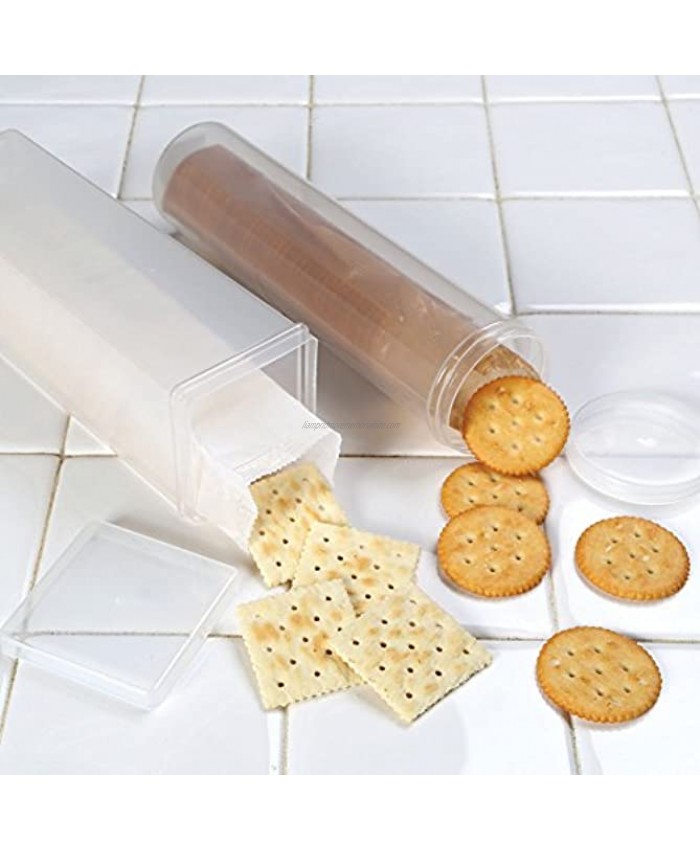Cracker Keeper Set Round And Square Cracker Container