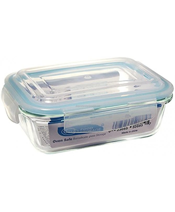 Grant Howard 21.6 oz Rectangular Glass Airtight Food Storage Container Clear