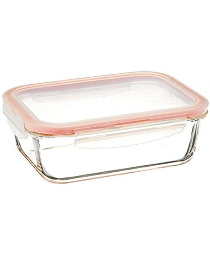 LOCK & LOCK Purely Better Glass Food Storage Container with Lid 4.23-cup Clear