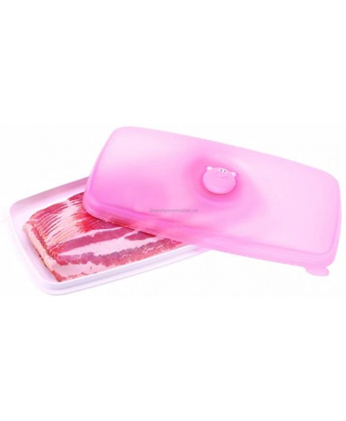 MSC International Joie Oink Oink Piggy Airtight Bacon Keeper Storage Container Pod 1-Pound Capacity,Pink