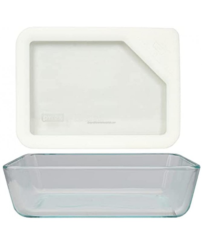 Pyrex 1 7210 3 Cup Glass Dish & 1 OV-7210 Ultimate White Glass Lid