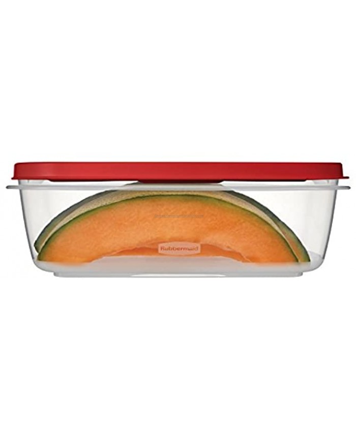 Rubbermaid Easy Find 8.5-Cup Food Storage Container Small Clear with Red Lid