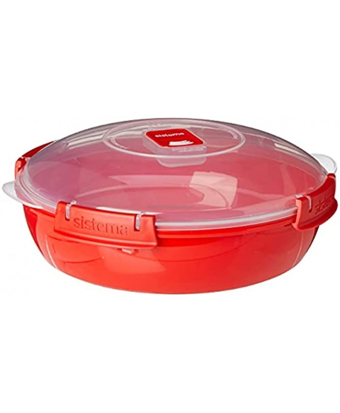Sistema Microwave Collection Round Dish Red 43.6 Ounce Pack of 1