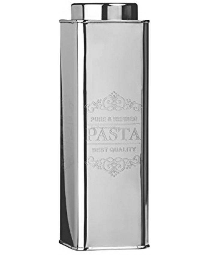 Premier Housewares Chai Pasta Canister Stainless Steel H31 x W9 x D9cm Silver