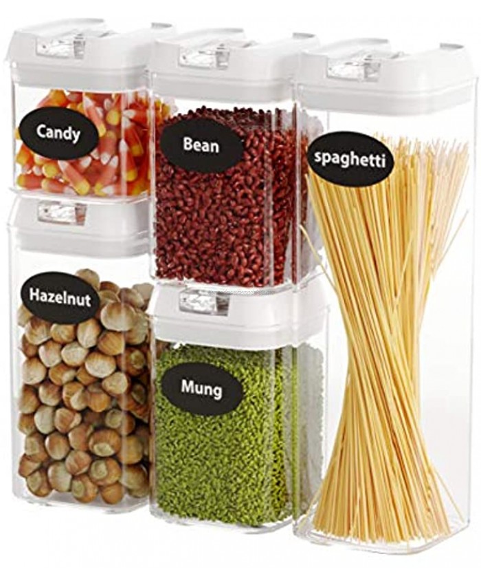 Food Storage Containers with Lids 5 Pieces Set Airtight Food Containers  Interchangeable Lock Design