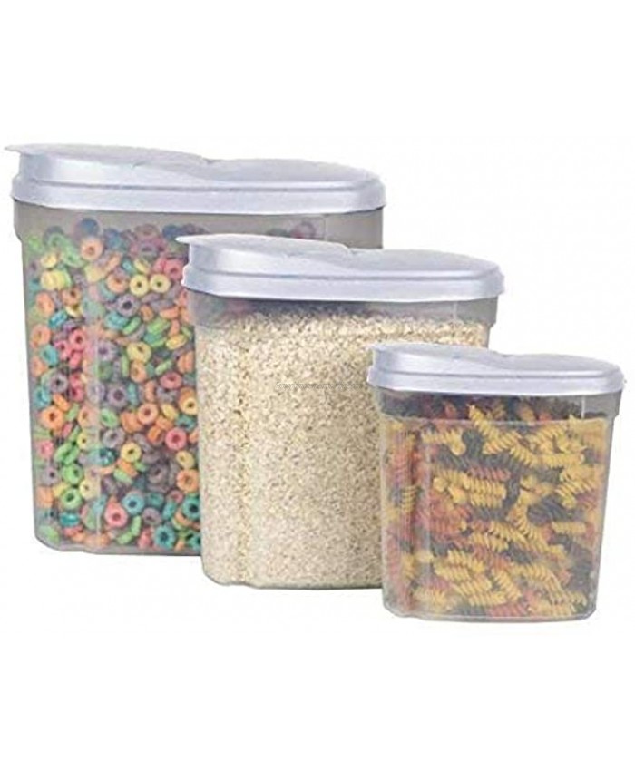 Home Basics 3-Piece Cereal Container 1.3 2.7 5-Liter