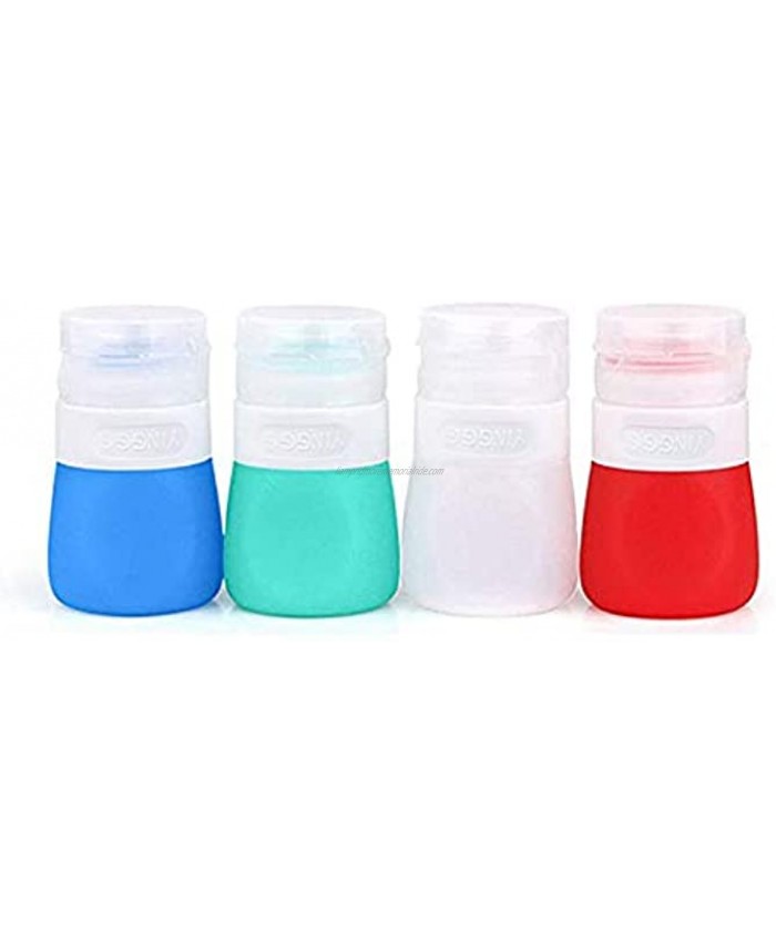 YINGGG Squeeze Portable Salad Dressing Container to Go Bottles Sauce Leakproof Condiment Storage Bottle Dressing to Go for Lunch set of 4 37ML
