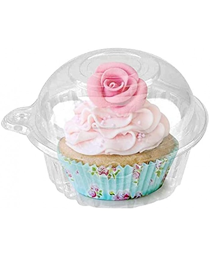 400 Pack Clear Plastic Single Individual Cupcake Box Muffin Dome Holders Cases Boxes for Parties or Cake Muffin