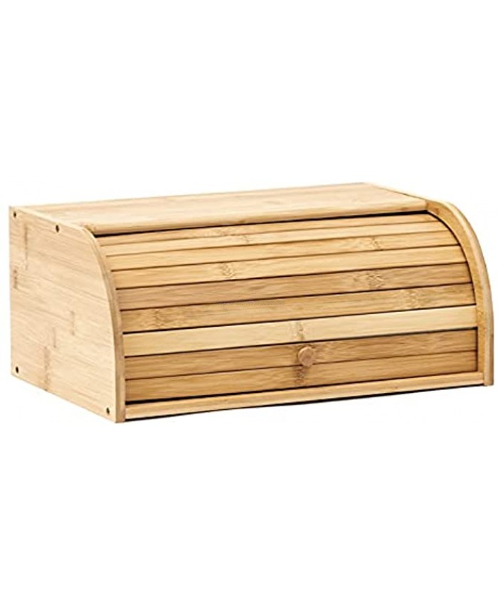 16 Rolltop Bamboo Bread Box By Trademark Innovations