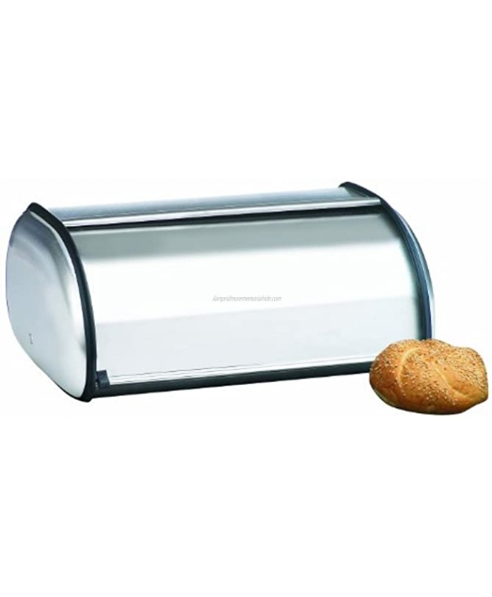 Anchor Hocking Euro Design Brushed Steel Bread Box