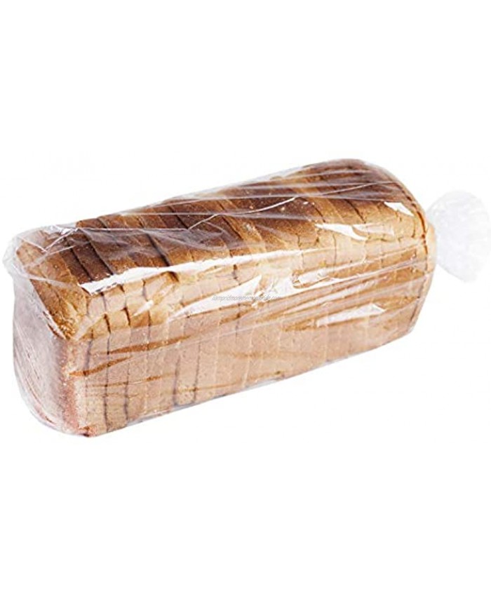 Bread Poly Bags,50 Pcs 18x4x8 Inches Bread Loaf Packing Bags with 50 Free Twist Ties,Clear Thick Gusseted Grocery Bakery Bags