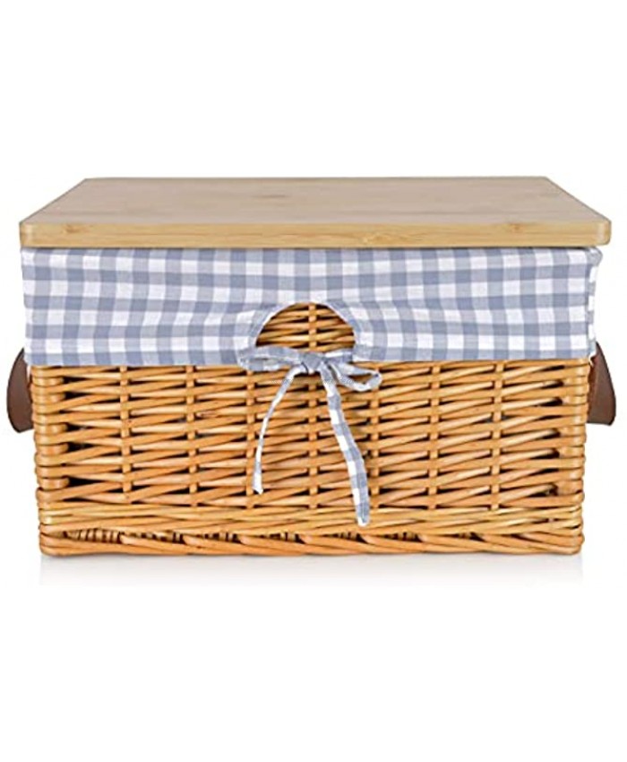 Extra Large Bread Box for Kitchen Countertop Bread Bin for Kitchen Countertop is Cute Wicker Hamper and Gifts for Bakers. Farmhouse Bread Container and Bread Baskets for Kitchen counter