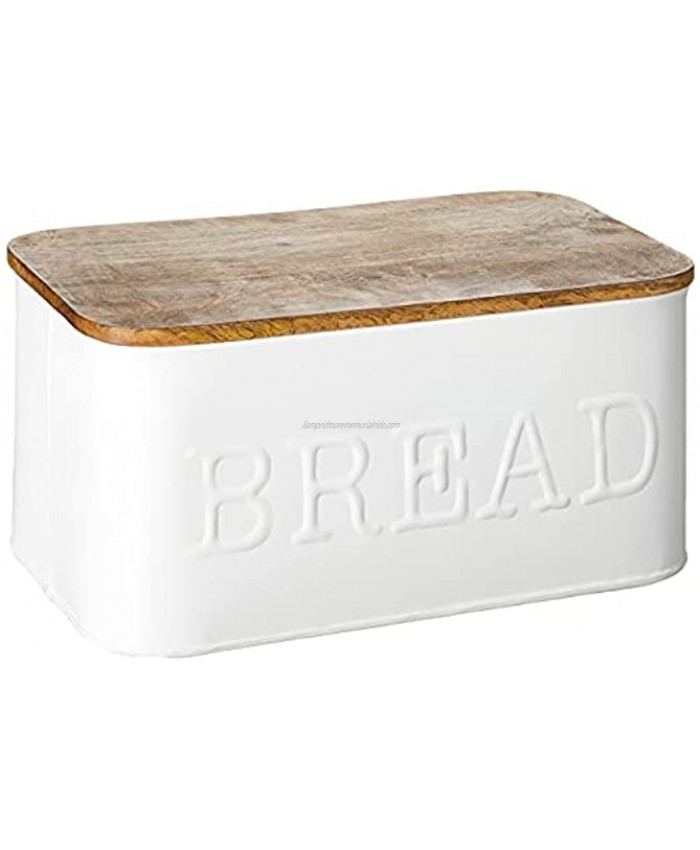 Mud Pie Circa Bread Box white 5 1 4 x 12