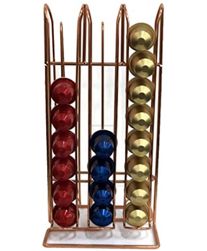 Coffee Capsules Pods Holder,Coffee Pod Rack,coffee pod holder,coffee pod storage,coffee station organizer,pot organizer with Stores 42 Pods golden