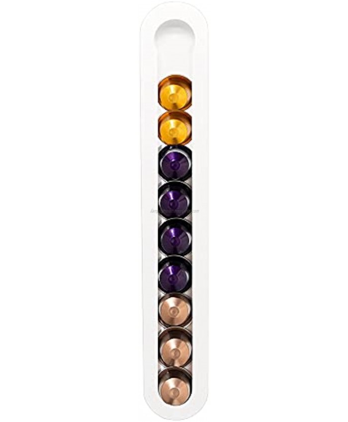 Luckindom Acrylic Coffee Pod Holder Wall Mounted Coffee Capsule Storage Rack for Nespresso Pods Great Wedding Gift for Couple Kitchen Gifts Capacity 10