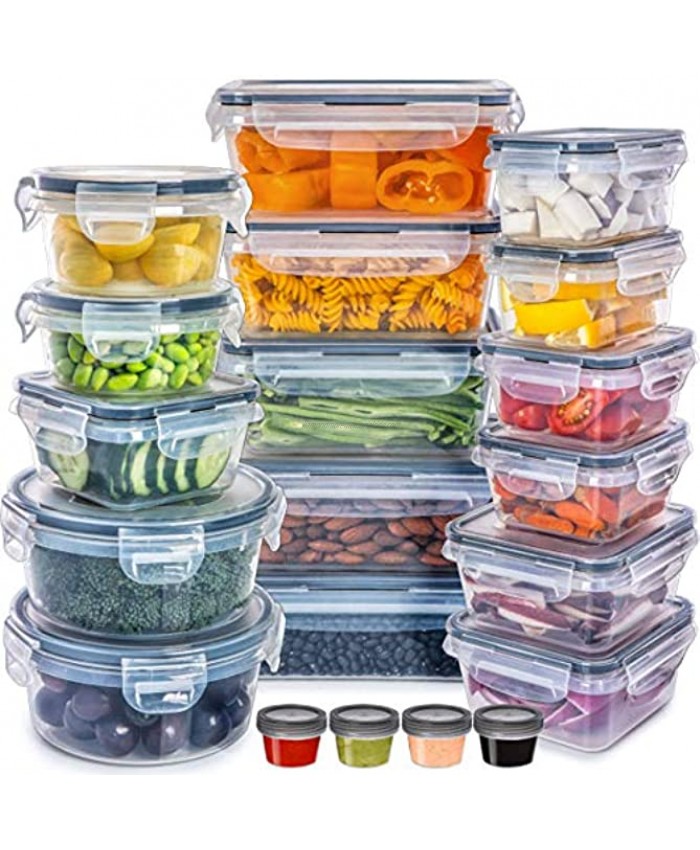 Fullstar Food Storage Containers with Lids Plastic Containers with Lids Storage 20 Pack Food Container Set BPA-Free