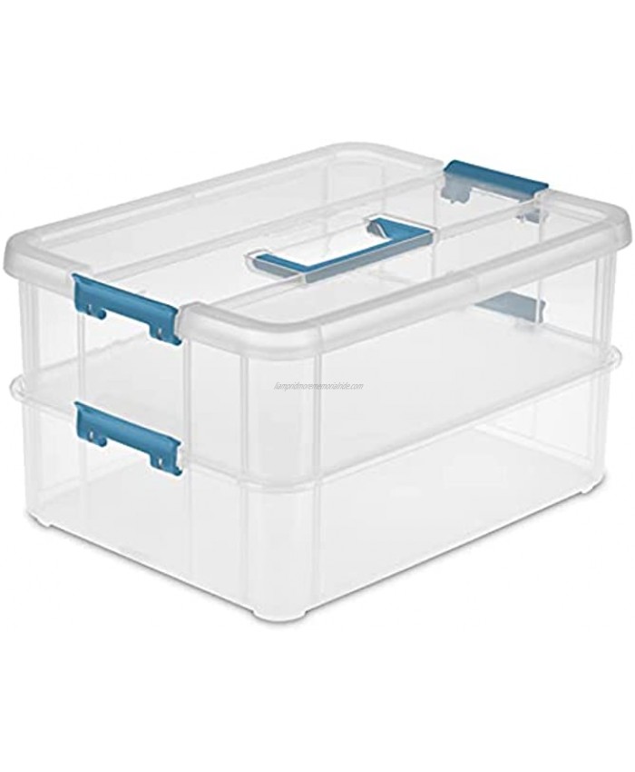Sterilite 14228604 Stack & Carry 2 Layer Handle Box 1 Pack