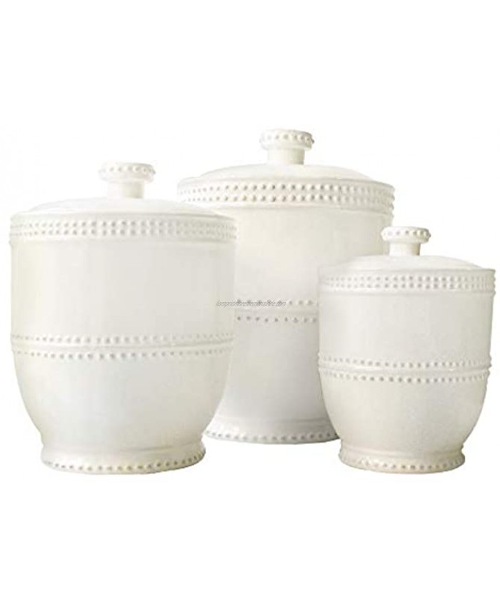 American Atelier Bianca Bead 3-Piece Canister Set