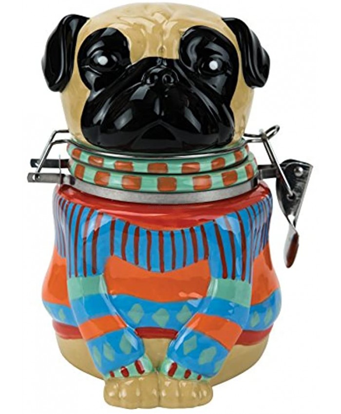 Boston Warehouse Hand Painted Hinged Jar Storage Container Pugly Sweater