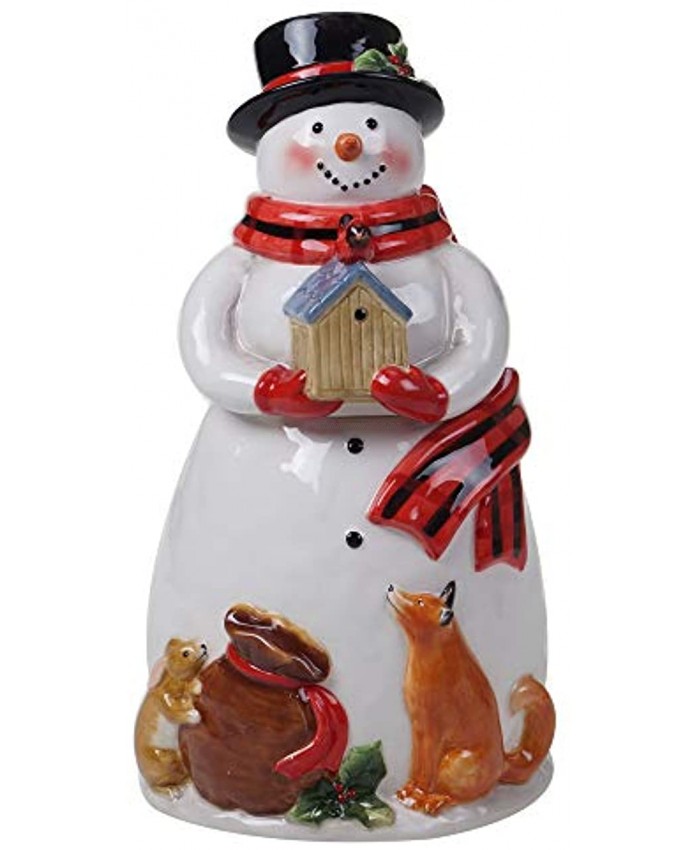 Certified International Magic Of Christmas Snowman Cookie Jar Santa Multicolored
