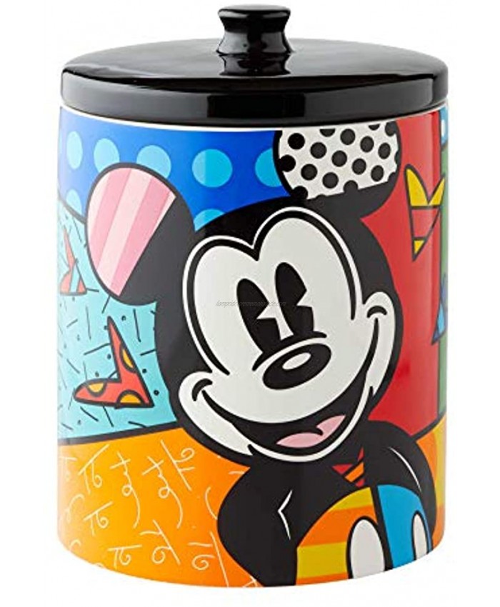 Enesco Disney by Britto Mickey Mouse Cookie Jar Canister 9.5 Inch Multicolor