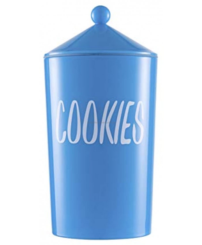 Tehila Lucite Blue Cookie Jar with Airtight Lid 1.16-Qt Capacity 8 1 2-in Tall