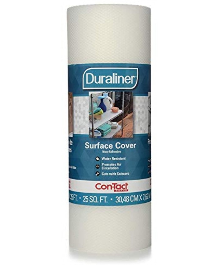Con-Tact Brand Duraliner Non-Adhesive Surface Cover Shelf and Drawer Liner 12 x 25' Diamond Clear