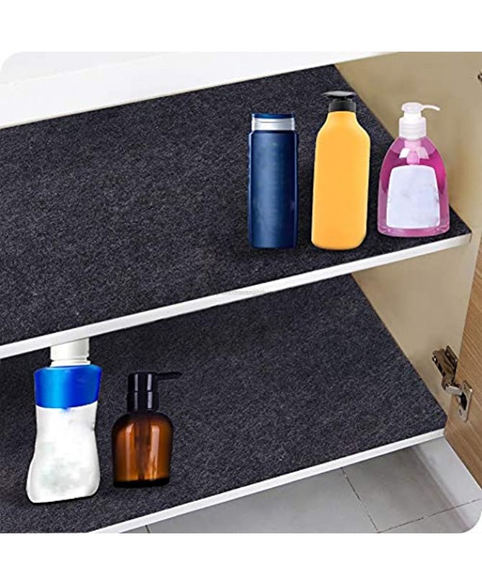Kitchen Bathroom Cabinet Mat Shelf Bar Tray Drawer Liner Pad 24 x 42–Under The Sink Organizer Rug Absorbent Waterproof Washable Lightweight Cuttable – Protect Cabinet Contain Liquids