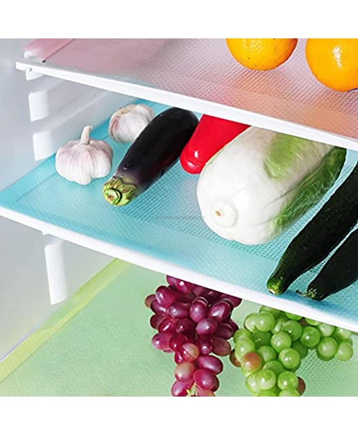 Refrigerator Mats Washable Fridge Mats 9 Pack Fridge Liners and Mats Can Be Cut Refrigerator Liners Drawer Table Placemats 3 Green 3 Pink 3 Blue