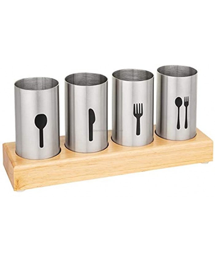 Blissful Home Stainless Steel Flatware & Silverware Cutlery Holder Caddy Easily Organize Your Spoons Knives Forks etc Ideal for Kitchen Dining Entertaining Picnics and Much More…