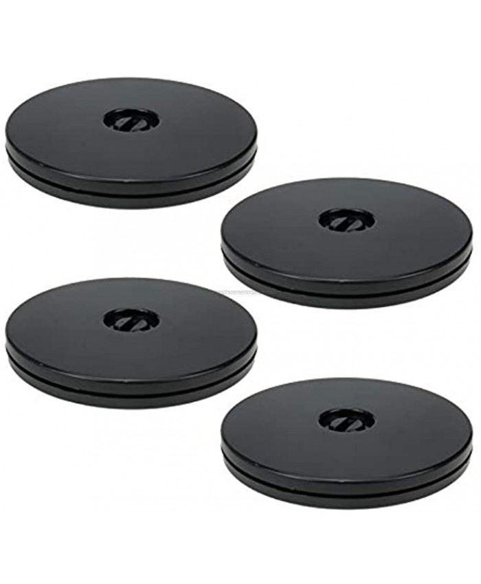 Geesatis 4 Pcs Acrylic Lazy Susan 4 inch Turntable Organizer Rotating Revolving Display Base,Smooth Swivel Plate for Display Base Turn Dining Table