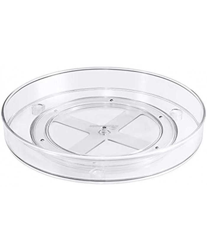 Turntable Organizer Kitchen 11 inch Rotating Round Lazy Susan Cabinet Organizer for Pantry Countertop Clear Plastic