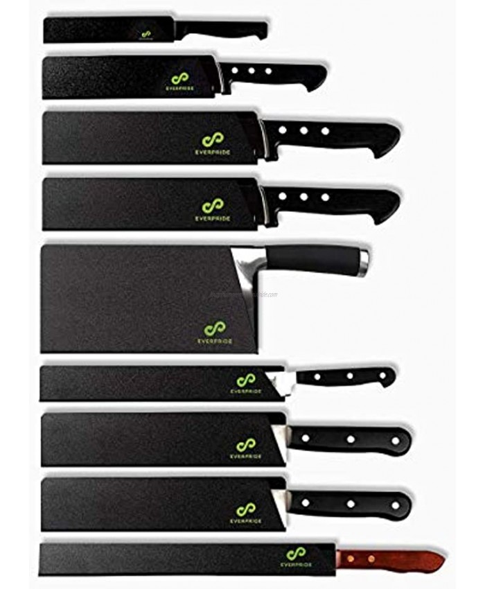 EVERPRIDE 9-Piece Knife Guard Set Universal Blade Cover Sheaths for Chef and Kitchen Knives – Durable Knife Edge Guards Include Multiple Sizes to Protect Your Full Set of Knives Knives Not Included