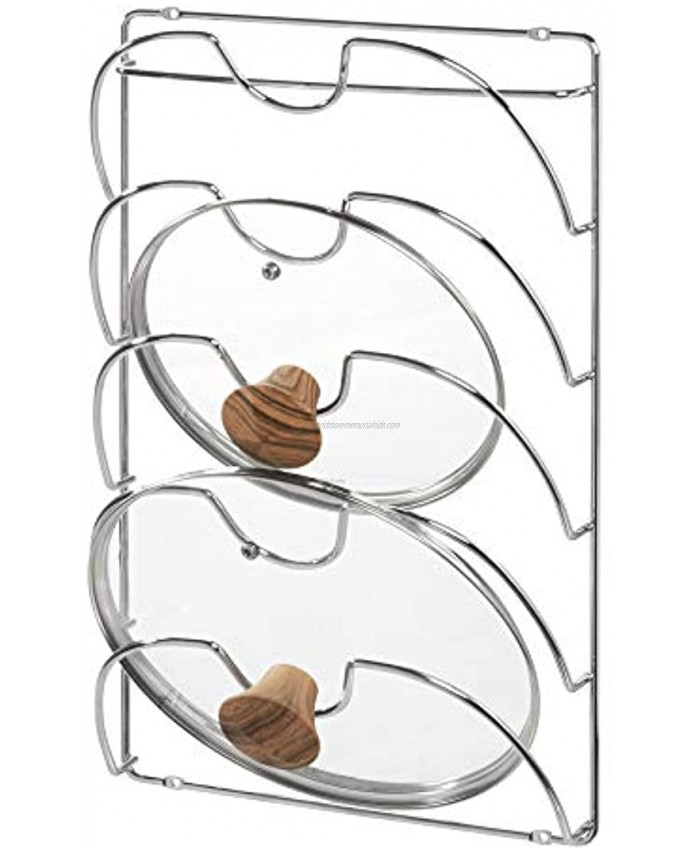 iDesign Classico Kitchen Cabinet Storage Rack for Pot Pan Lids Chrome