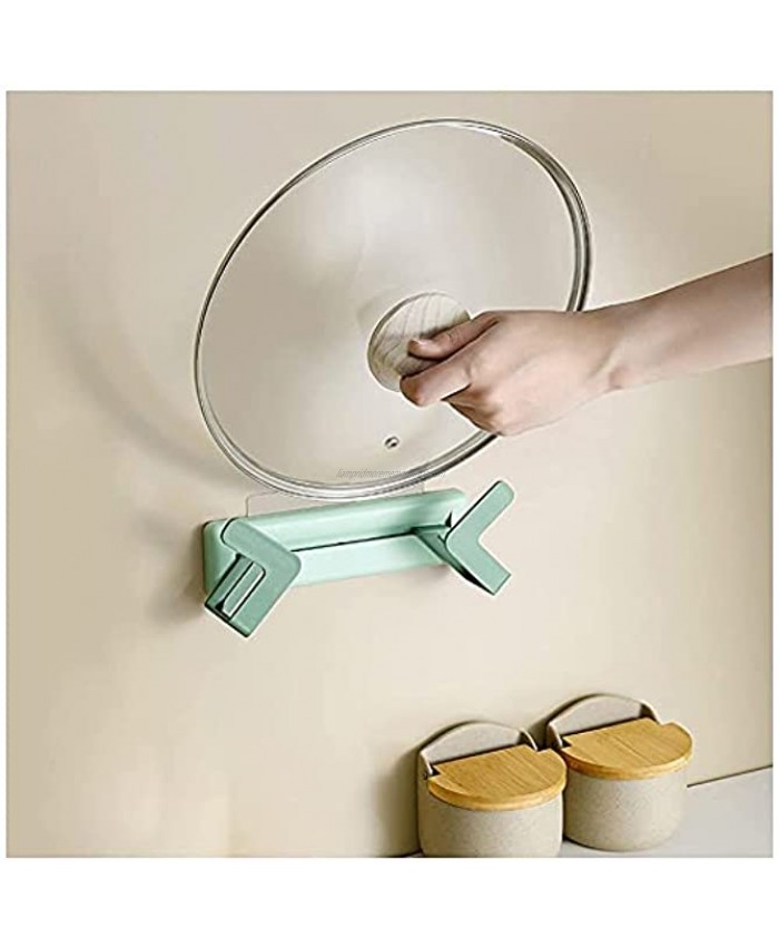 Self Adhesive Pot Lid Holder Wall-mounted Cutting Board Storage Punch-free Adjustable Pot Lid Organizer Suit for Cabinet Door Wall