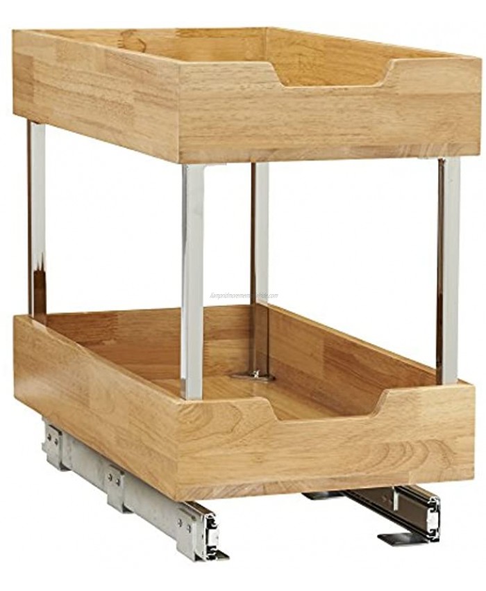 Household Essentials 24221-1 Glidez 2-Tier Sliding Cabinet Organizer 11.5 Wide Wood