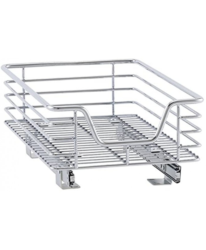 Household Essentials C1217-1 Glidez Sliding Organizer Pull Out Cabinet Shelf Chrome 11.5 Inches Wide