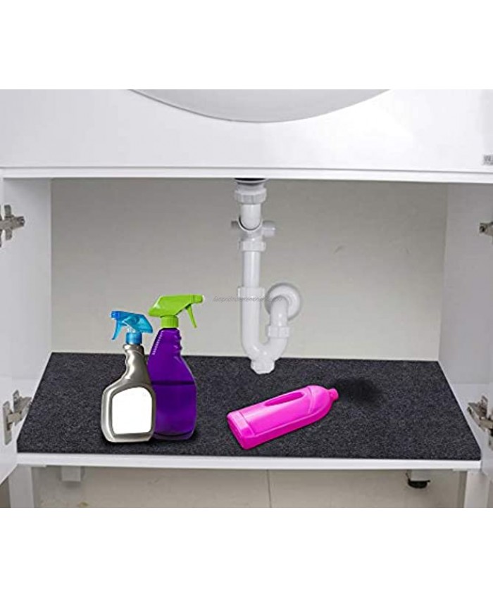 Under Sink Mat,Kitchen,Tray Drip,Premium Cabinet Liner Absorbent,Waterproof,Reusable,Washable Protects Cabinets,Drawers,Contains Liquids Mats:36.7inches x 48inches