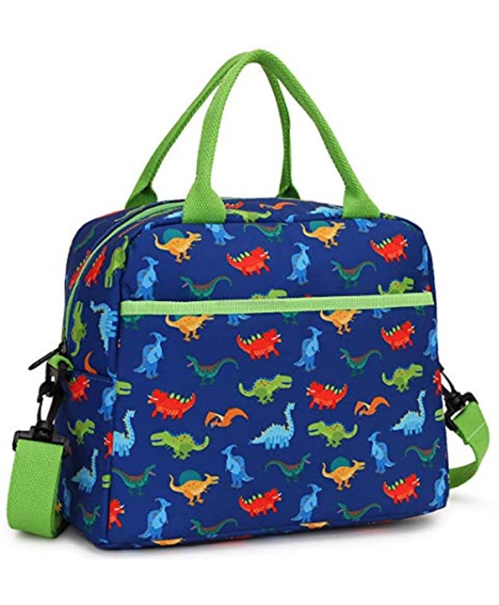 Lunch Bag for Boys Insulated Lunch Box Bag Cute Dinosaur Thermal Lunch Tote with Removable Shoulder Strap VONXURY