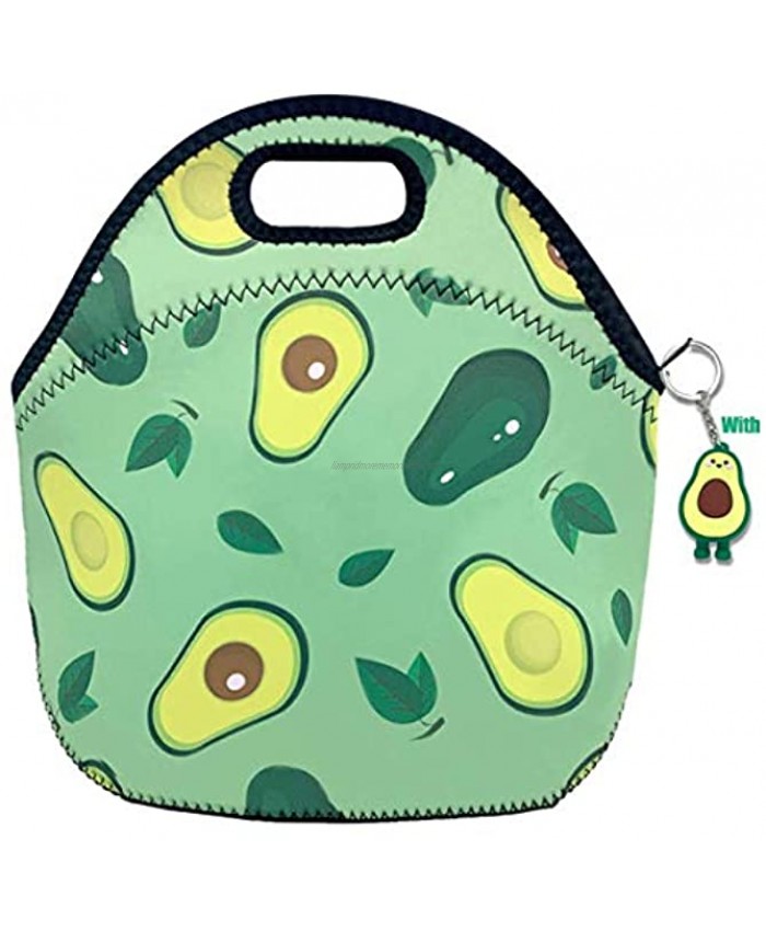 Lunch Bag for Kids CottBelle Neoprene Insulated Lunch Tote Waterproof Lunchbox Container Organizer for Kids Boys Girls  in Avocado