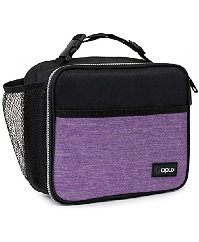 OPUX Insulated Lunch Box for Kids Girls | Soft Leakproof Lunch Bag for Women | Reusable Durable Thermal Lunch Pail for School Work Office | Fit 6 Cans Purple