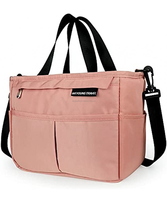 Women Lunch Bag Resuable Insulated Lunch Tote Bag for Women Durable Waterproof Picnic Box with Adjustable Shoulder Strap Side Pockets for Work Picnic Boating Beach