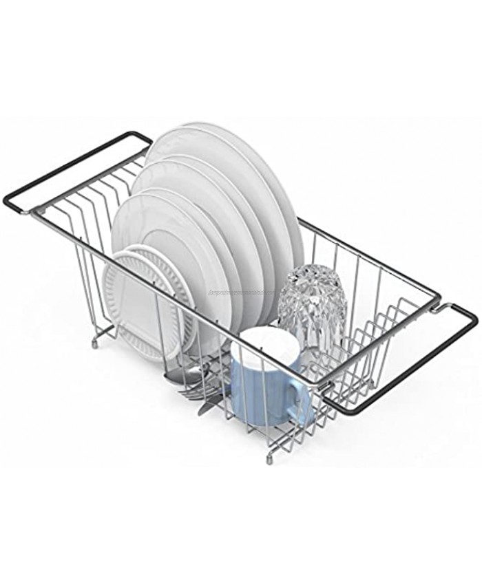 Simple Houseware Over Sink Counter Top Dish Drainer Drying Rack Chrome