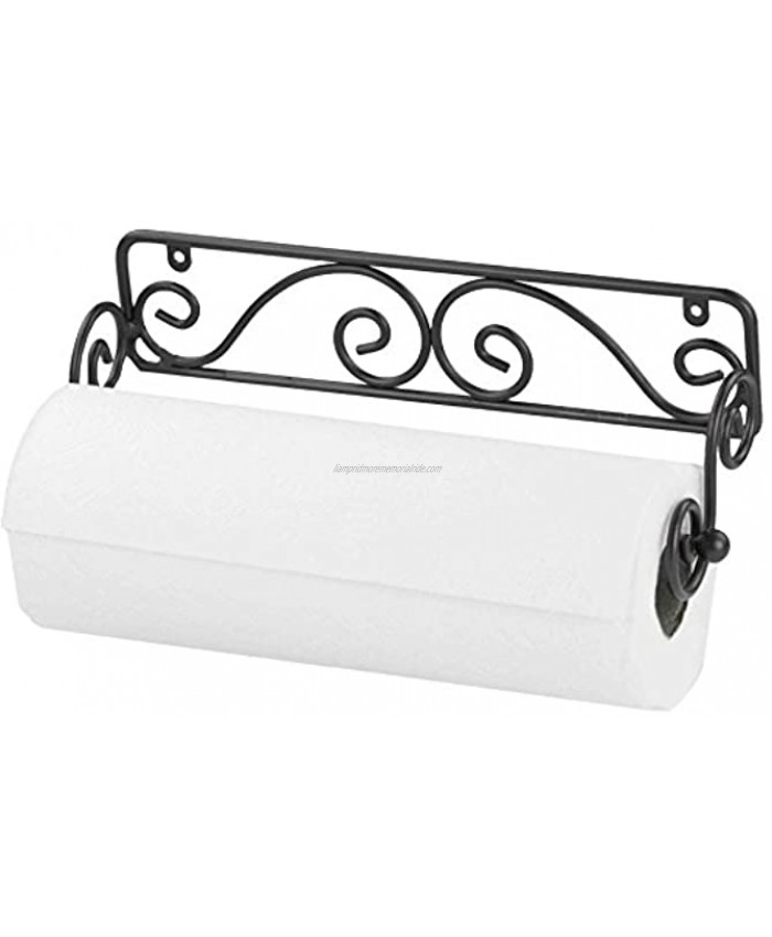 Home Basics Scroll Design Wall Mounted Paper Towel Holder