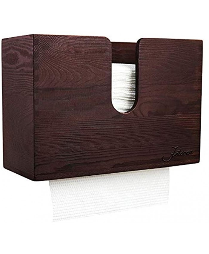 Paper Towel Dispenser Wood Bamboo Paper Towel Dispenser Wall Mount & Countertop Paper Towel Holder Decor Multifold C Fold Trifold Z fold for Home| Bathroom Kitchen Restaurant Brown