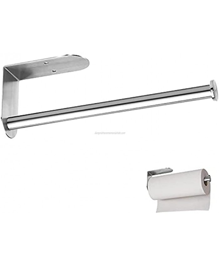 Paper Towel Holder Under Cabinet OBODING Self Adhesive or Drilling Paper Towel Holder Wall Mount 304 Stainless Steel Towel Rack for Kitchen Organization and Storage 12.05 inches