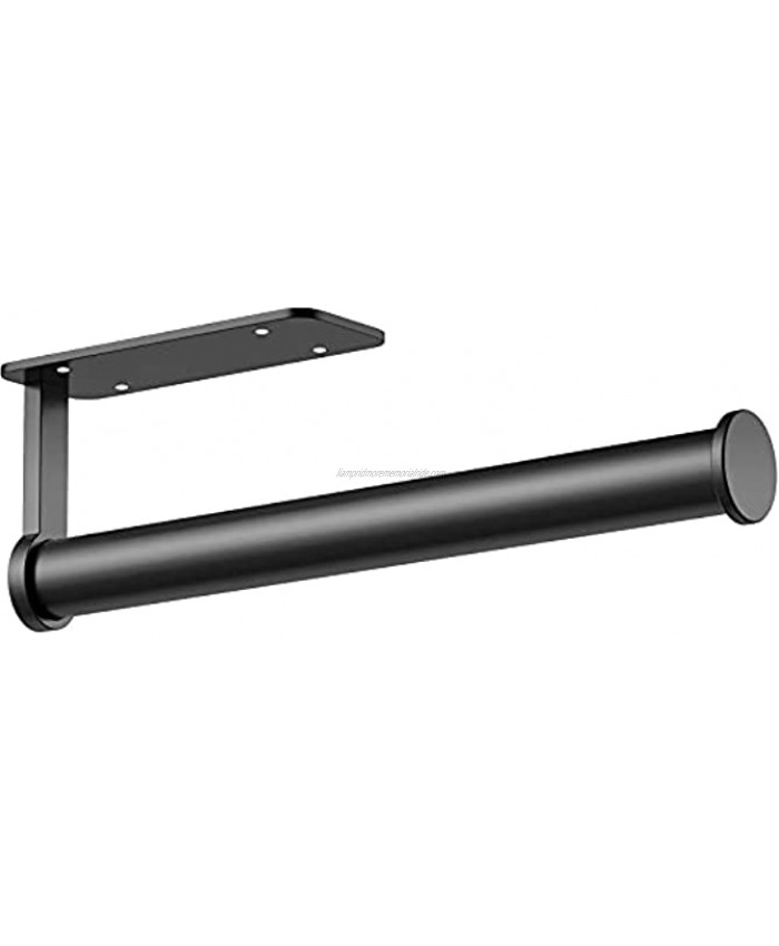 Paper Towel Holder Wall Mount KeeGan 13 Inch Black Paper Towel Holder Self Adhesive Paper Towel Holder Under Cabinet with Screws Vertically or Horizontally1pc
