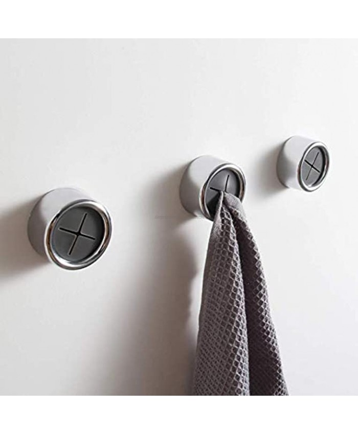 KAIYING Kitchen Towel Hooks Round Self Adhesive Dish Towel Holder Wall Mount Hand Towel Hook Tea Towel Rack Hanger for Cabinet Door