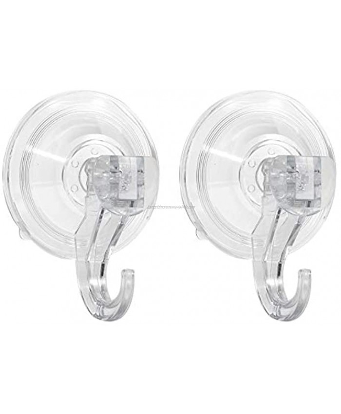 TAEHFUS Suction Cup Hooks-2 Packs Waterproof and Heavy Duty Vacuum Suction Cups Perfect for Kitchen Towel Bathroom Towel